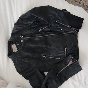 Free People vegan leather jacket